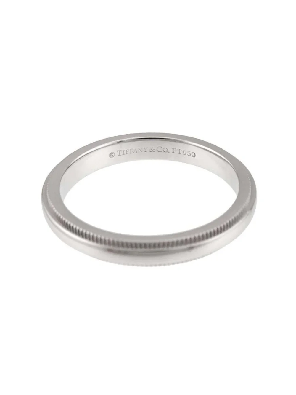 Tiffany & Co Milgrain Ring Width Pt Platinum Together